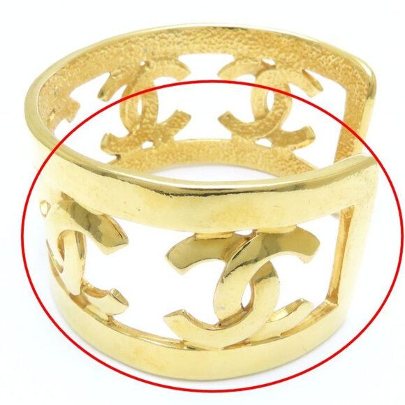 CHANEL Authentic Gold Logo Bracelet - Picture 6 of 7